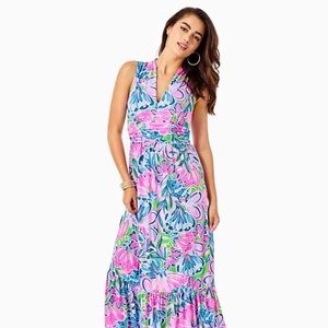 NWT vacation ready Lilly Pulitzer gorgeous Pearce Maxi dress size Medium